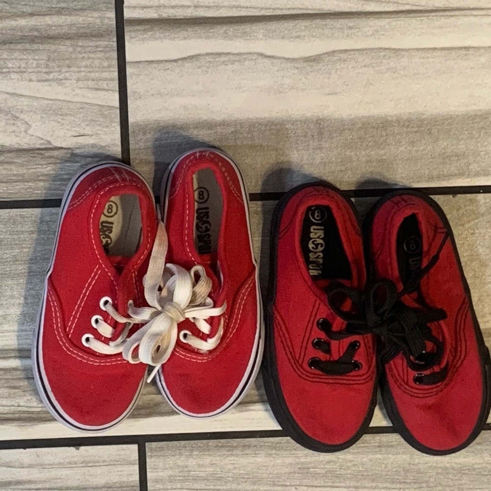 Classic Red Kids Shoes